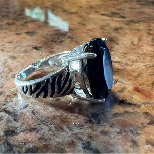 David Sigal black agate ring